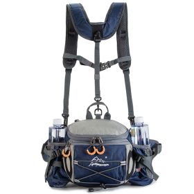 Sports Fanny Pack Canteen Outdoor Multi-functional Hiking Backpack Tourism Large-capacity Climbing Equipment (Capacity: 10L, Color: Deep blue)