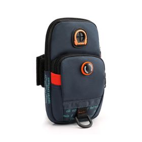 Outdoor Arm Bag; Sports Running Phone Pouch; Women's Nylon Coin Purse With Earphone Hole (Color: Deep blue)