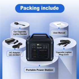 300W Portable Power Station,296Wh 80000Mah Backup Lithium Battery,Solar Generator For Home And Outdoor Emergency Power Outage,Solar Panel Is Not (Option: 110V)